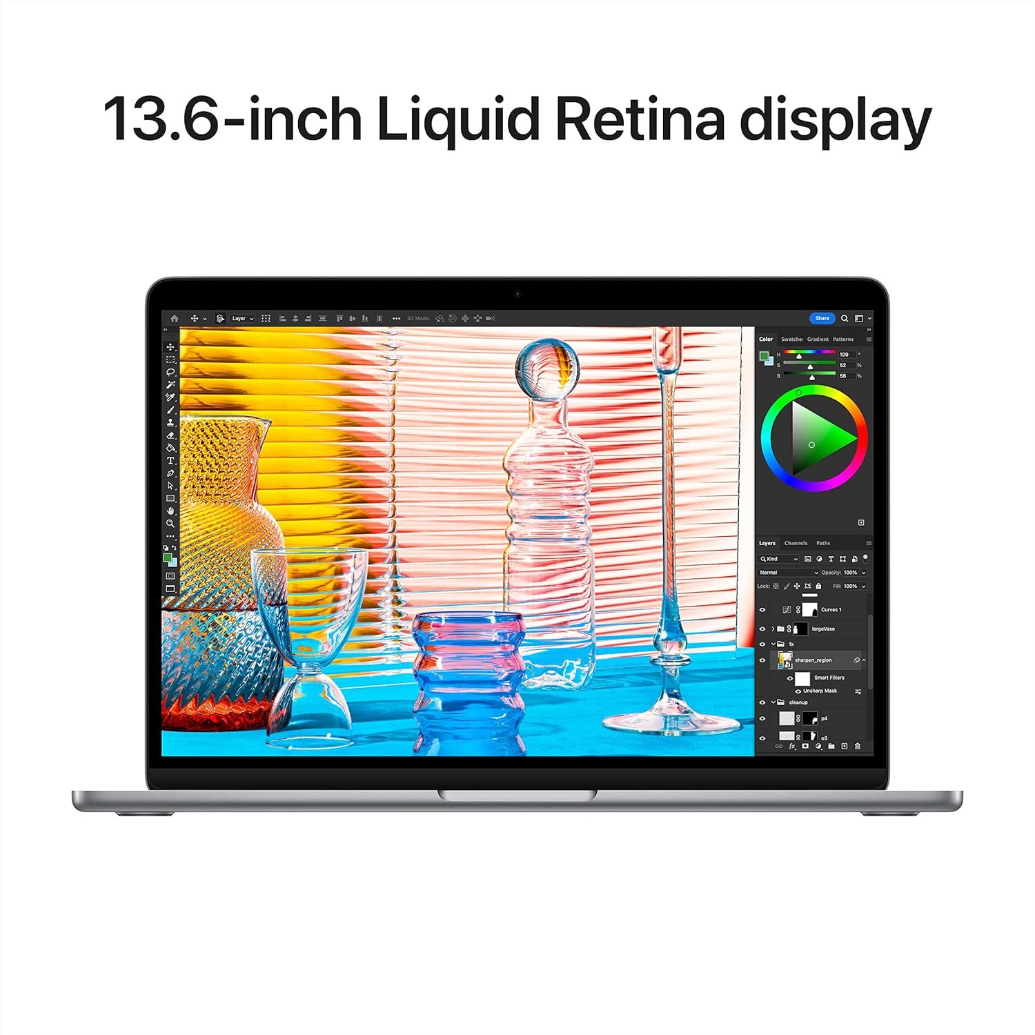 Ordinateur portable Apple MacBook Air 2022 avec puce M2 : écran Liquid Retina de 13,6 pouces, 8 Go de RAM, stockage SSD de 256 Go, clavier rétroéclairé, caméra FaceTime HD 1080p. Fonctionne avec iPhone et iPad ; Zone grise