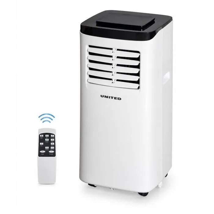 United Climatiseur Mobile 8000 BTU (2,3 kW) 3-en-1 jusqu'à 25 m², déshumidificateur, télécommande